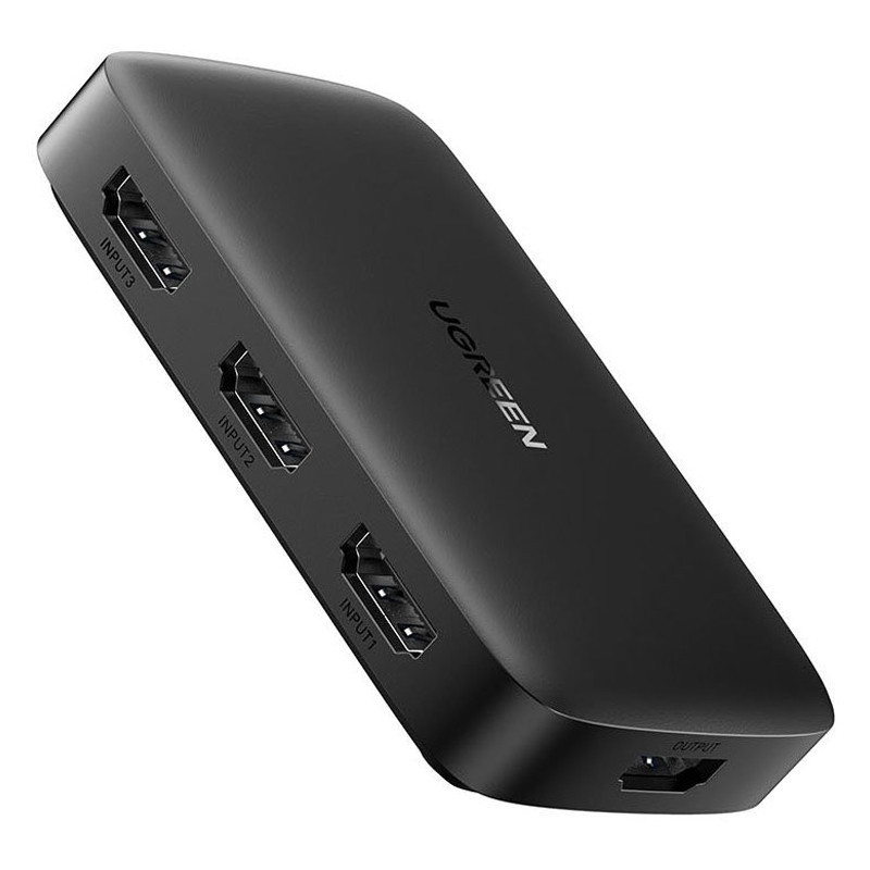 Переключатель HDMI на 3 выхода сплиттер Ugreen с пультом ДУ 4K 3D Full HD 80125 (Черный) Николаев - изображение 1