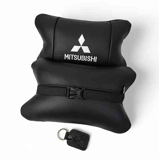 Подушка підголівник для подорожей Mitsubishi, Подушка під голову для поїздок, Подушки на крісло в авто AW-49 Львів