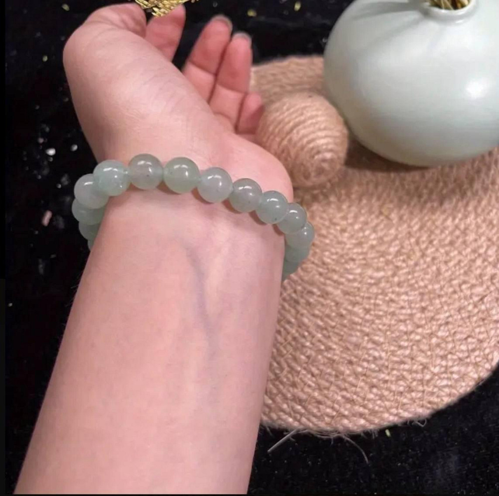 Браслет из зеленого авантюрина 8 мм на резинке Киев - изображение 2