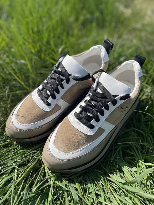 ALEX BENZ Кросівки жіночі ALEX BENZ DJ66 чорні+кофе (весна-осінь, шкіра+замша натуральна) (5026 Коломия - фото 2