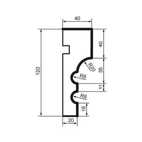 Молдинг фасадный Prestige Decor MC 116 Днепр