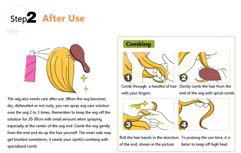 Длинные парики RESTEQ - 70см, синий, розовый, голубые волнистые волосы, косплей, аниме Киев - изображение 5