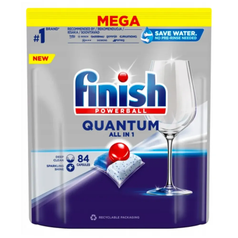 Таблетки для посудомийних машин Finish Quantum 84 шт. Львів - фото 1