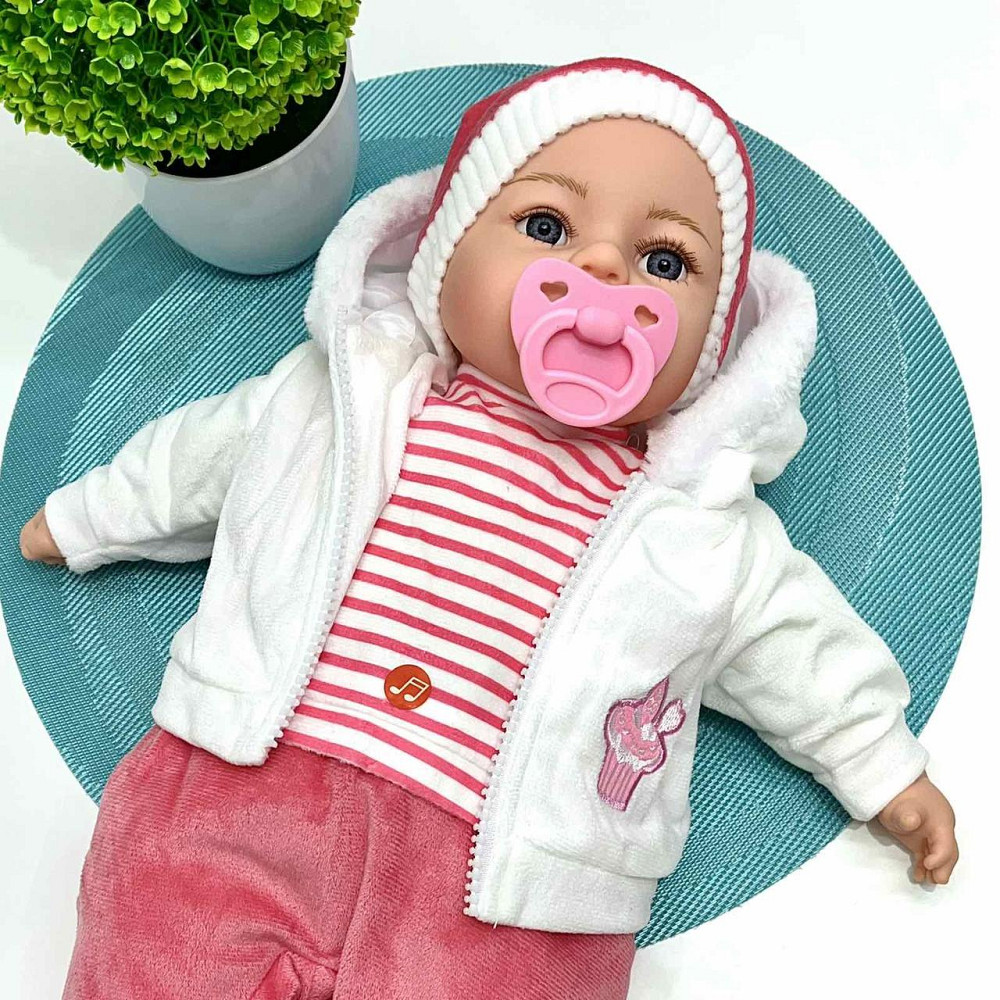 Лялька-пупс м'яконабивна з соскою та звуковими ефектами укр мова 42см Вид 5 (M 5919 I UA) Чернігів - фото 6