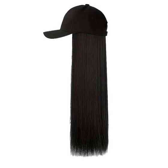 Перука кепка з волоссям 60 см Брюнетка Вінниця