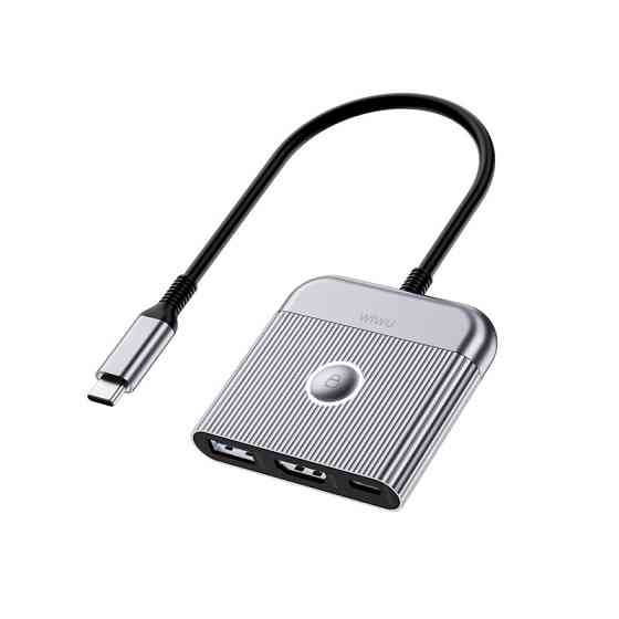 USB-Hub WIWU Traveling 3in1 USB C hub Wi-HB002 Gray Одеса