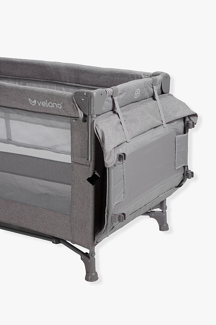 Ліжко-манеж дитяче з другим ярусом та пеленатором VELANO Tino, light grey Київ - фото 8