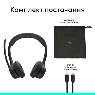 Навушники Logitech Zone 305 for Business Bluetooth Black (981-001458) Вінниця