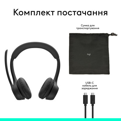 Навушники Logitech Zone 305 for Business Bluetooth Black (981-001458) Вінниця - фото 2
