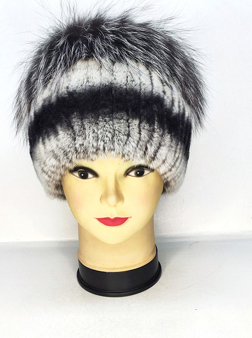 Меховая шапка женская кубанка Софи Шиншиловый Харьков - изображение 4