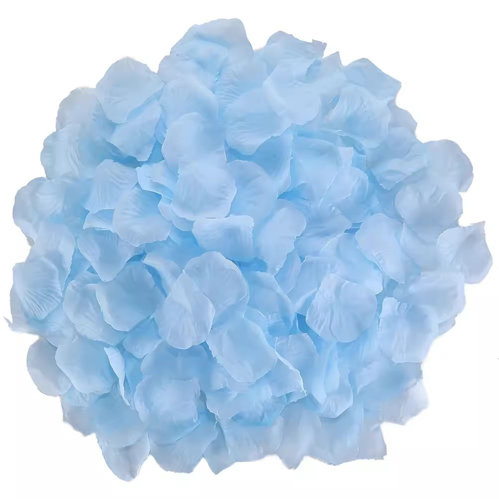 Штучні пелюстки троянд 200 штук 45 на 45 мм блакитний Київ - фото 1