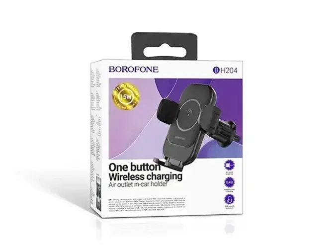 Крепление для телефона с зарядкой mobile holder Borofone BH204 Blue Charm Wireless Одесса - изображение 1