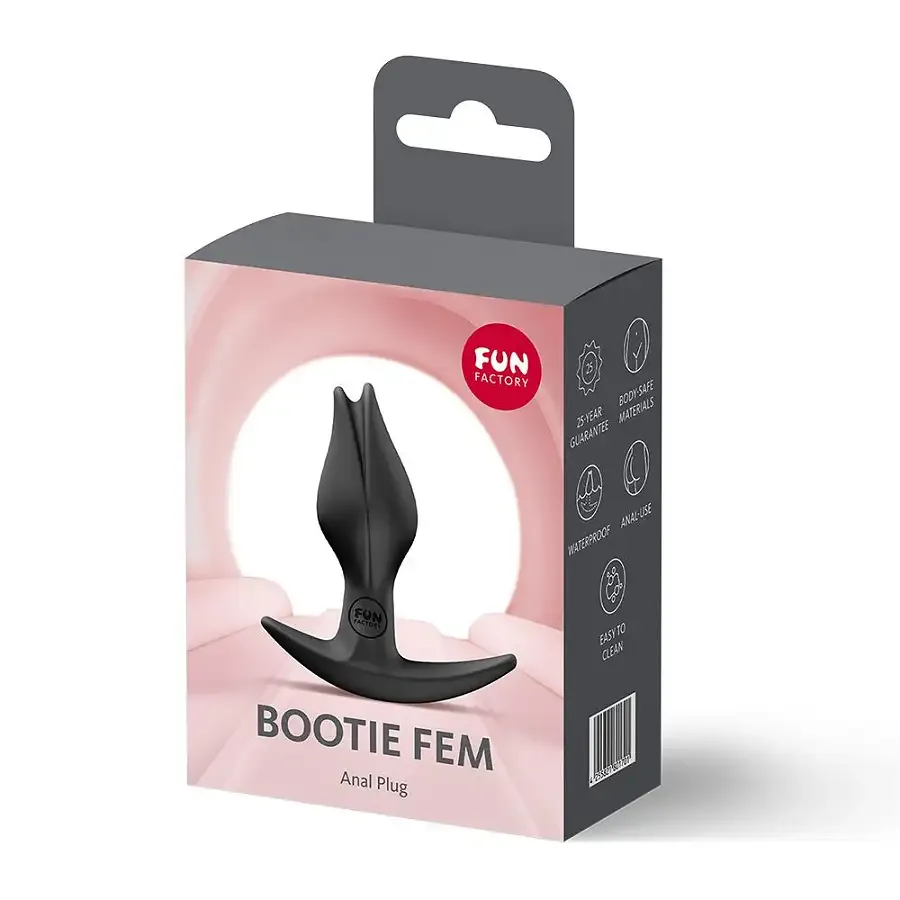 Анальная пробка Fun Factory BOOTIE FEM Black, в виде бутона, диаметр 2,9 см, тонкий ограничитель Львов - изображение 7
