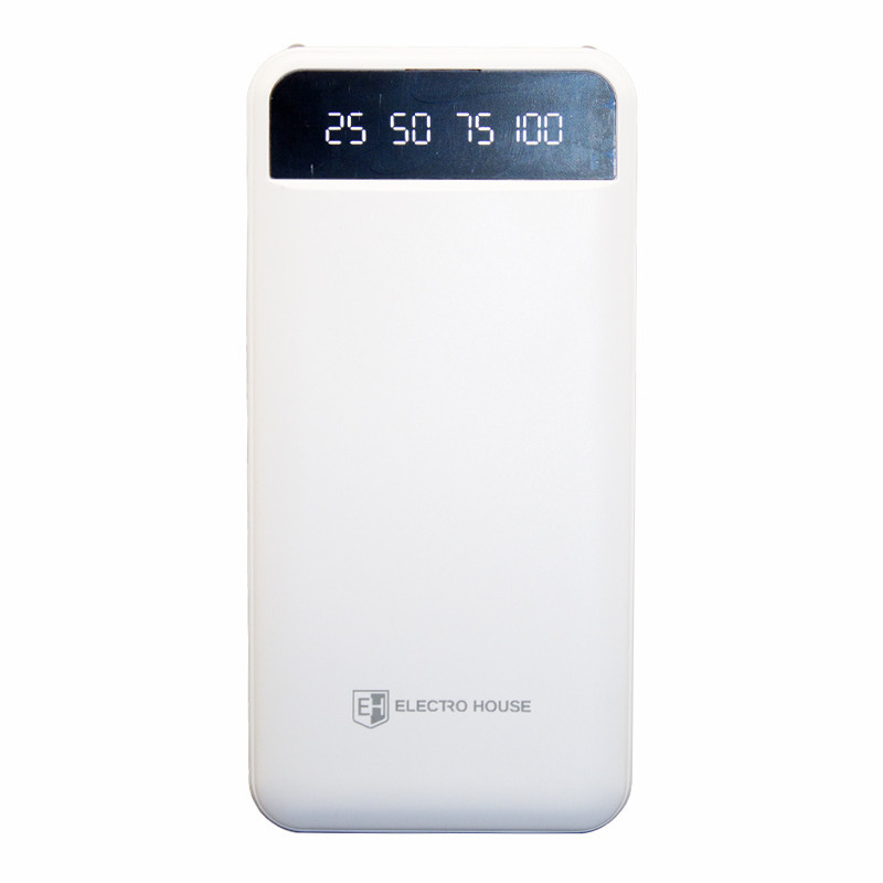 Power Bank 10000 mAh з ліхтариком type-c білий Дніпро - фото 1