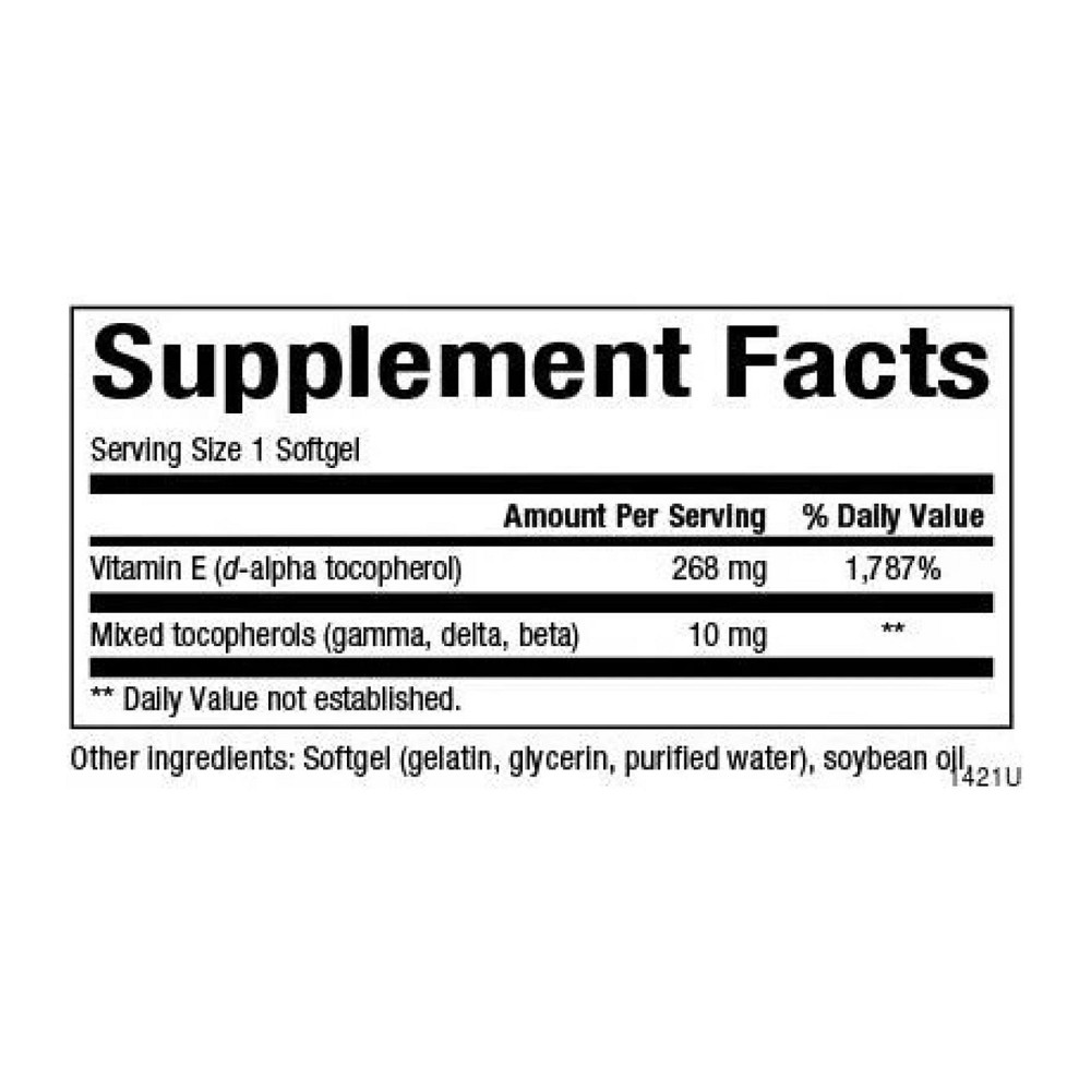 Витамины Natural Factors Витамин Е Mixed Vitamin E 268 mg (400 IU) 90 гел капс Киев - изображение 2