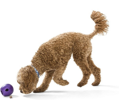 Игрушка для собак мяч с тайником для лакомств West Paw Rumbl Large Eggplant (Вест Пав Рамбл) Запорожье - изображение 2