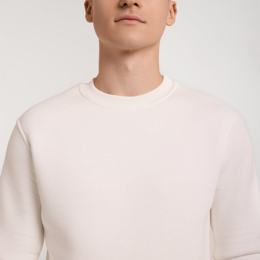 Світшот чоловічий однотонний молочний Pobedov 007 ЗИМА Київ - фото 4