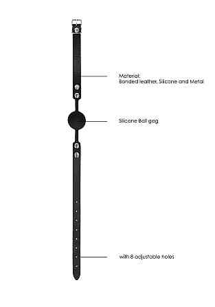Кляп Silicone Ball Gag - with Adjustable Bonded Leather Straps Sex Aura Київ