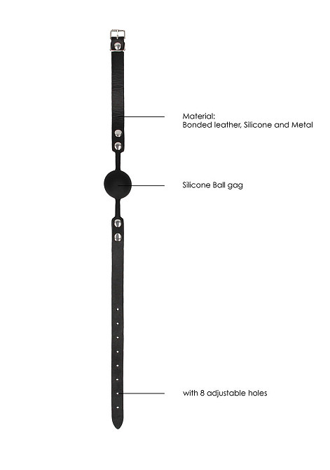 Кляп Silicone Ball Gag - with Adjustable Bonded Leather Straps Sex Aura Київ - фото 5