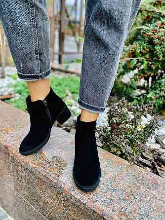 Injers Черевики жіночі INJERS чорні натуральна замша высота каблука 6см размер 36р.37р.38р. (11 Коломия