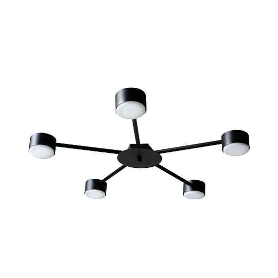 Люстра потолочная MSK Electric Copter на пять круглых плафонов под лампы GX53 черная NL 8040-5 BK Одесса