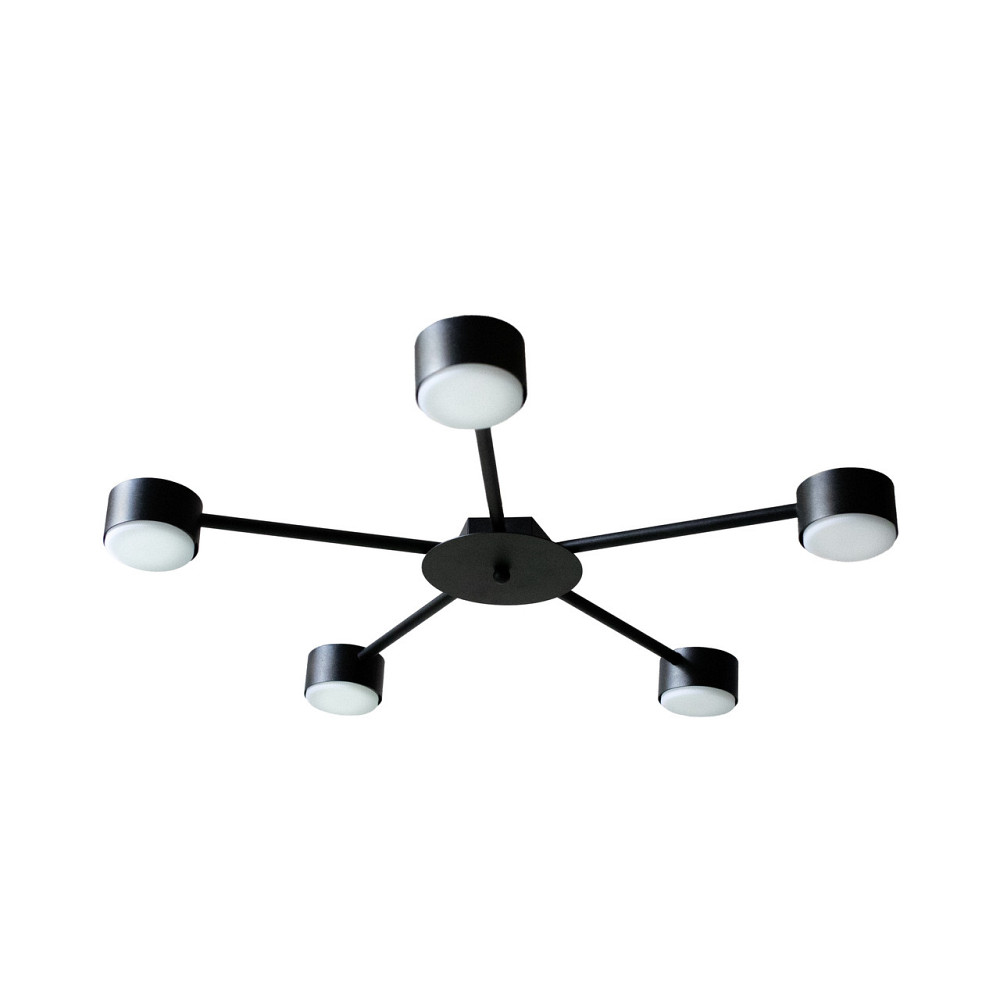 Люстра потолочная MSK Electric Copter на пять круглых плафонов под лампы GX53 черная NL 8040-5 BK Одесса - изображение 2