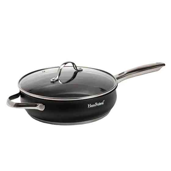 Набір посуду для приготування з нержавіючої сталі 12 предметів, чорний HP33548 Коломия