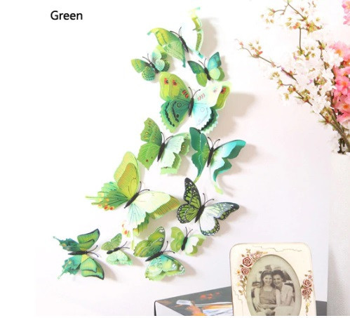 Зеленые бабочки на магните - 12шт. Киев - изображение 1