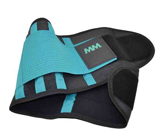 Пояс компрессійний MadMax MFA-277 Slimming belt Black/turquoise L Кам'янське