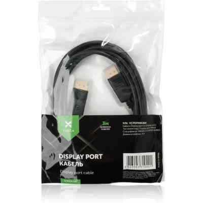 Кабель мультимедійний DisplayPort M to DisplayPort M 3.0m Vinga (VCPDPMM3BK) Вінниця