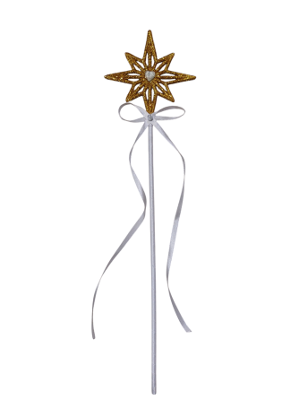 Волшебная палочка феи праздничная 43 см бело-золотистый Киев
