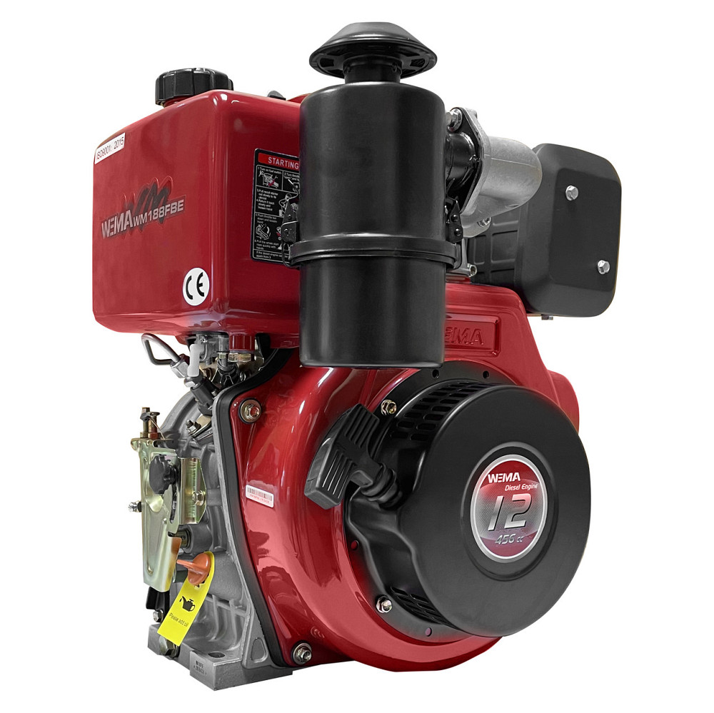 Двигатель дизельный Weima WM188FBE (вал под шлицы) 12 л.с. эл.старт, съемный цилиндр Харьков - изображение 5
