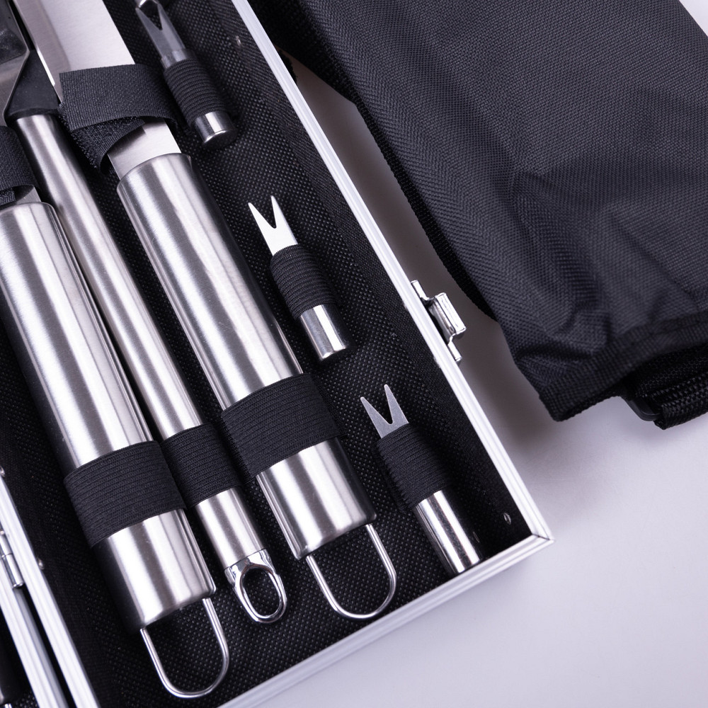 Набір аксесуарів для барбекю, мангала, гриля 19 предметів 42х14х7.5 см в кейсі HP-21-3 Коломия - фото 9