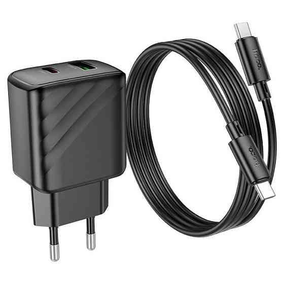 Мережевий зарядний пристрій з кабелем HOCO CS23A Sunlight dual-port PD30W+QC3.0 charger set(Type-C to Одеса