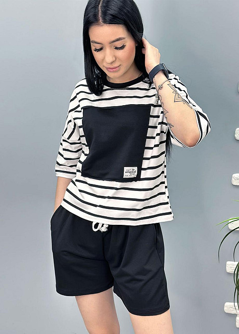 Легкий спортивный костюм в полоску Smart батал Киев - изображение 2