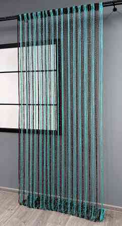 Шторы-нити с люрексом Бирюзовый с венге 300х300см 1 шт (61-101) Киев