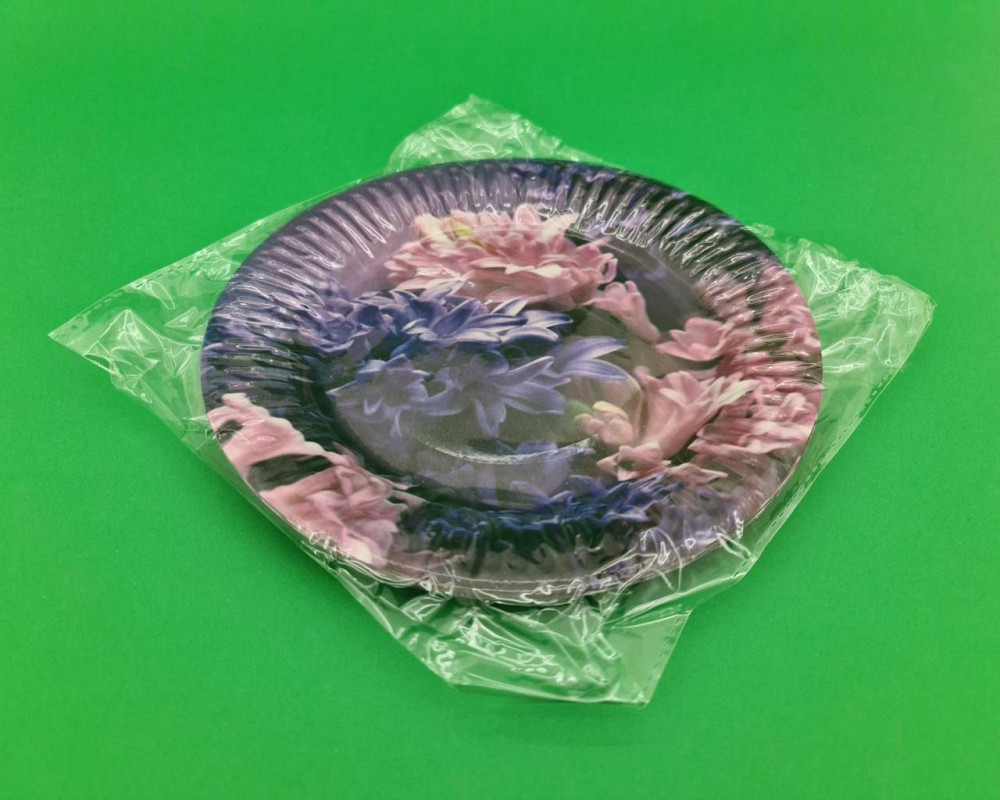 Паперова тарілка з малюнком 18 см "No 28" Гортензія" 10 шт (1 пачка) Харків - фото 3