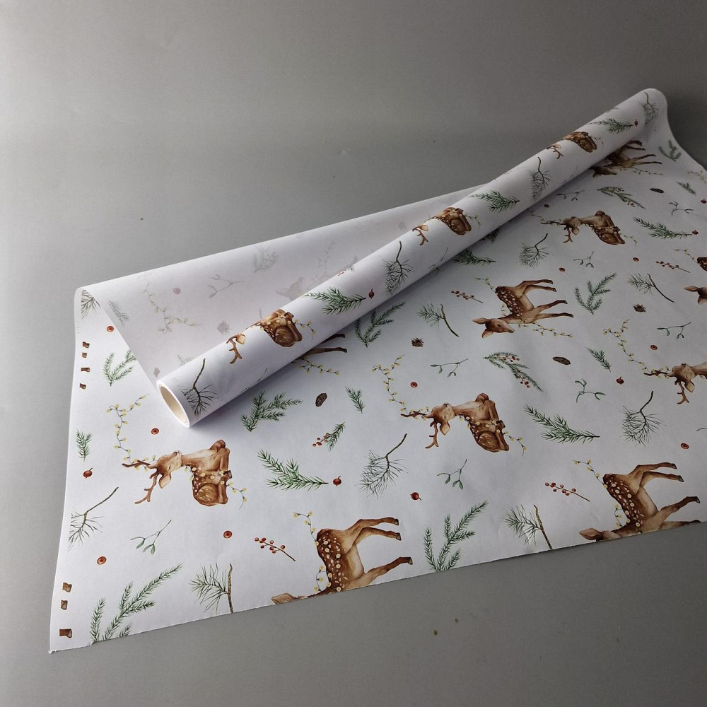 Рулон 8 м папір подарунковий з друком (38) для квітів (h680) Н.Год No7 (1 шт.) Харків - фото 3