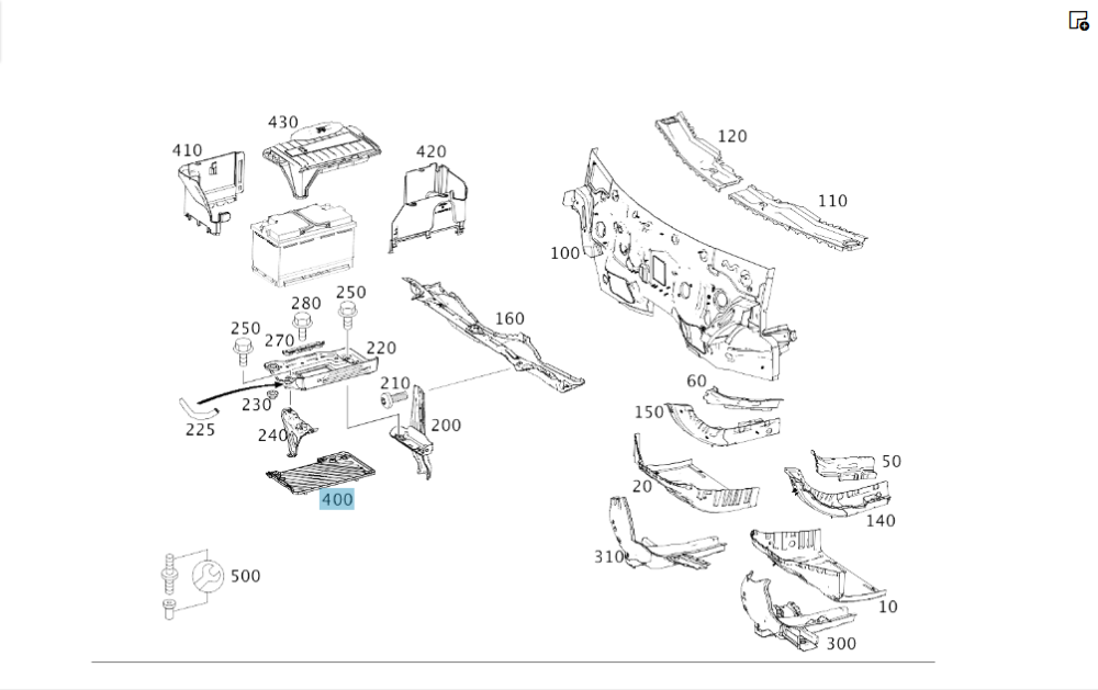 Mercedes-Benz  A2465460078 Ізоляційна пластикова пластина під АКБ CLA Shooting Brake X117 CLA C117 GLA X156 A-class W176 B-class W242 B-class W246 Одесса - изображение 2