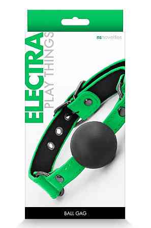 Кляп силіконовий NS Novelties Electra, зелений неон Sex Aura Київ