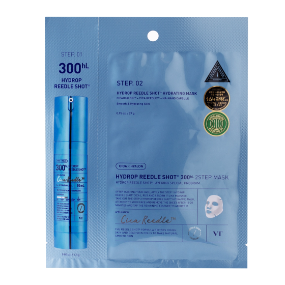 Увлажняющая маска для лица Hydrop Reedle Shot 300hl 2-Step Mask VT Cosmetics 1 шт Винница