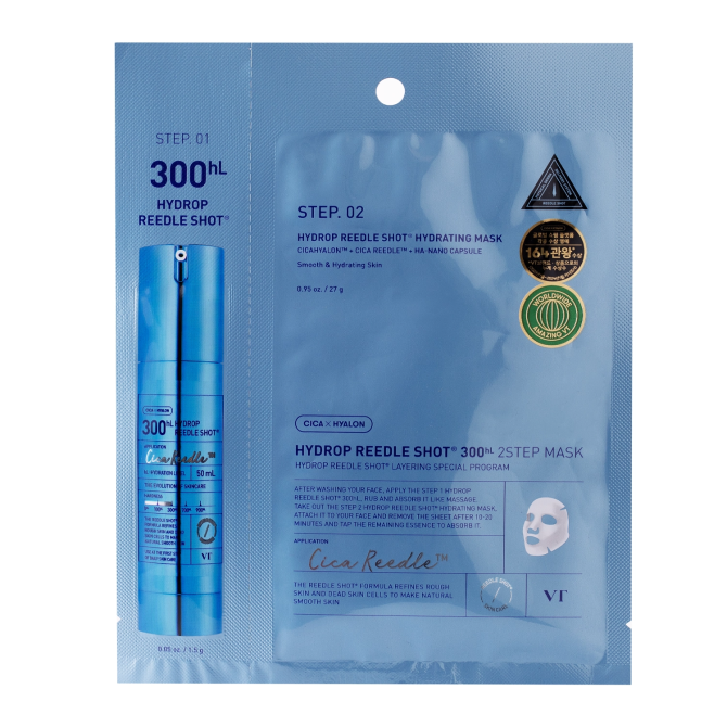 Маска зволожуюча для обличчя Hydrop Reedle Shot 300hl 2-Step Mask VT Cosmetics 1 шт Вінниця - фото 1