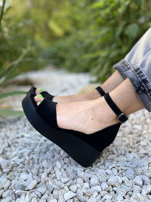 Olli Босоніжки жіночі OLLI Л-32-0013 чорні (літо, замша натуральна) (3755) Коломыя - изображение 10