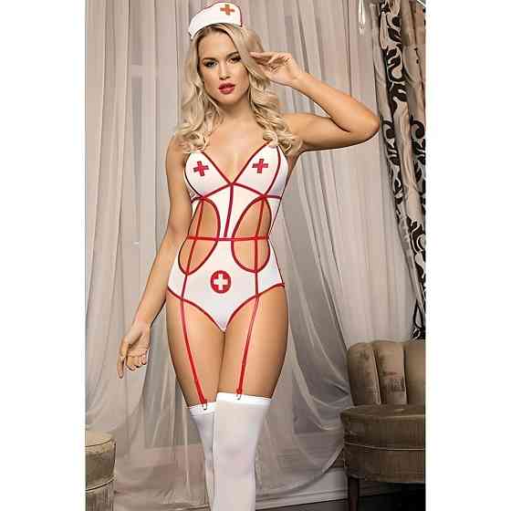 Костюм медсестри S/M Sunspice, білий, 4 предмети Sex Aura Київ