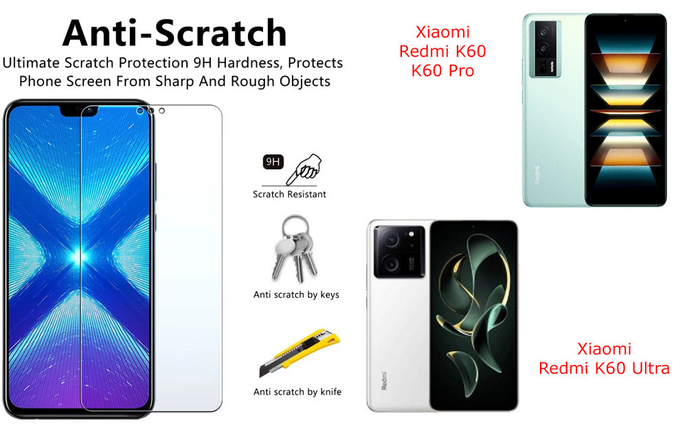 Защитное стекло NeoGlass для Xiaomi Redmi K60, K60 Pro, K60 Ultra – ультрапрозрачное и устойчивое Киев - изображение 1