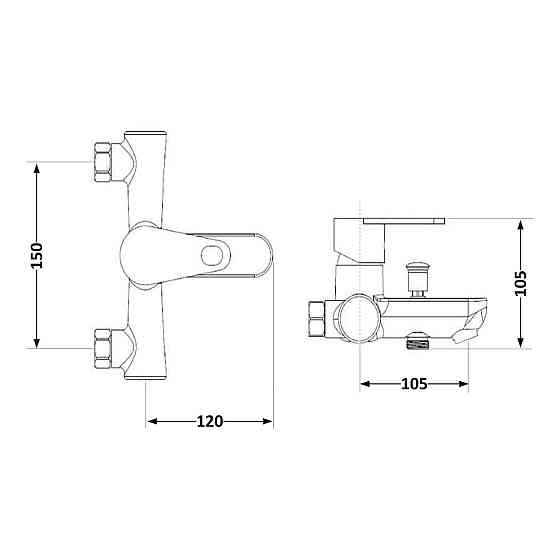Смеситель для ванны Brinex 37W 006 Киев
