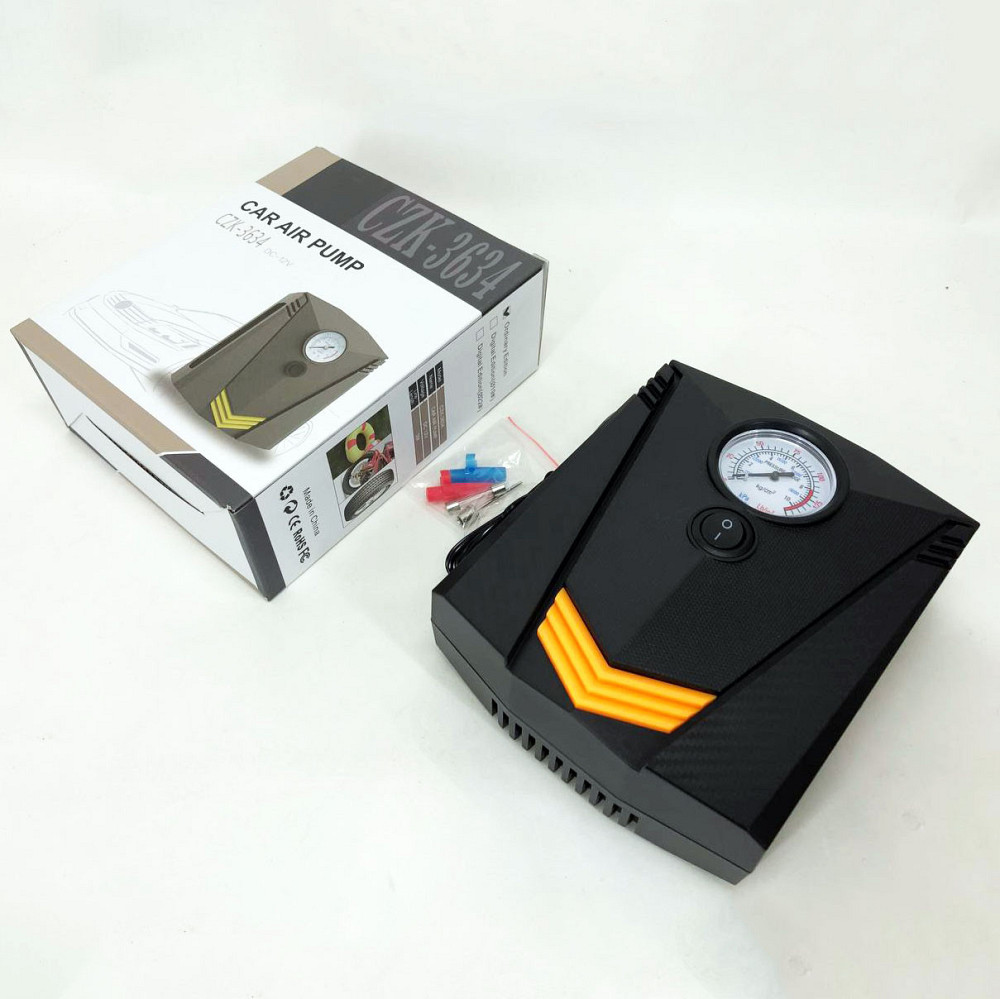 Автомобільний компресор 12V Насос автомобільний 12V з ліхтариком насос для накачування шин Київ - фото 9