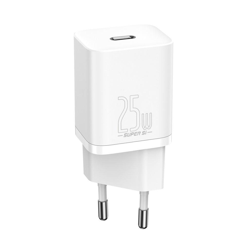 Мережевий зарядний пристрій Baseus Super Si Quick Charger 1C 25W EU, колір білий CCSP020102 Одеса - фото 1