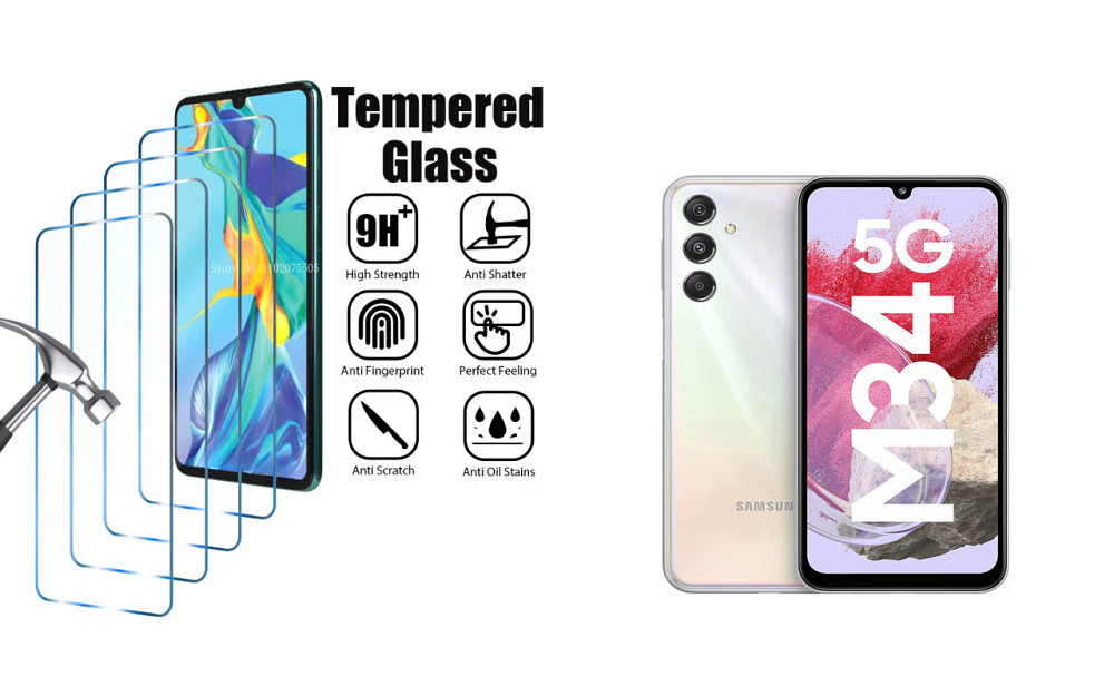 Захисне скло ArmorGlass для Samsung Galaxy M34 – стійке до подряпин та ударів Київ - фото 1