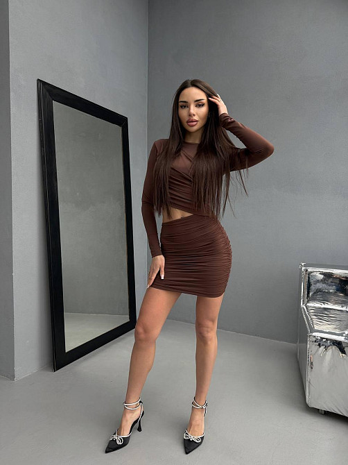 Жіноче романтичне вечірнє мініплаття з вирізом біфлекс Моко, 42/44 Одеса - фото 3